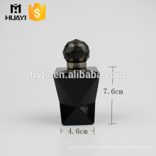 Botellas de perfume vacías en forma de botella negra de 100 ml con tapa de lujo
